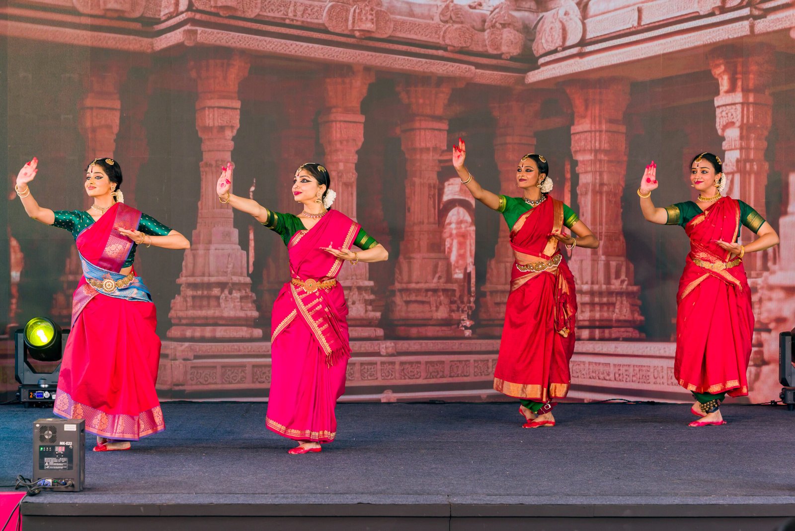 Dance performance on stage during a celebration